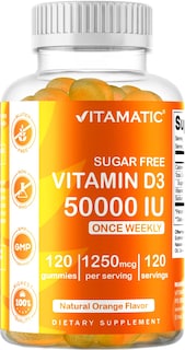 Foto 1 | Suplemento Vitamático De Vitamina D3 En Gomitas De 50.000 Ui 120 Unidades - Venta Internacional.