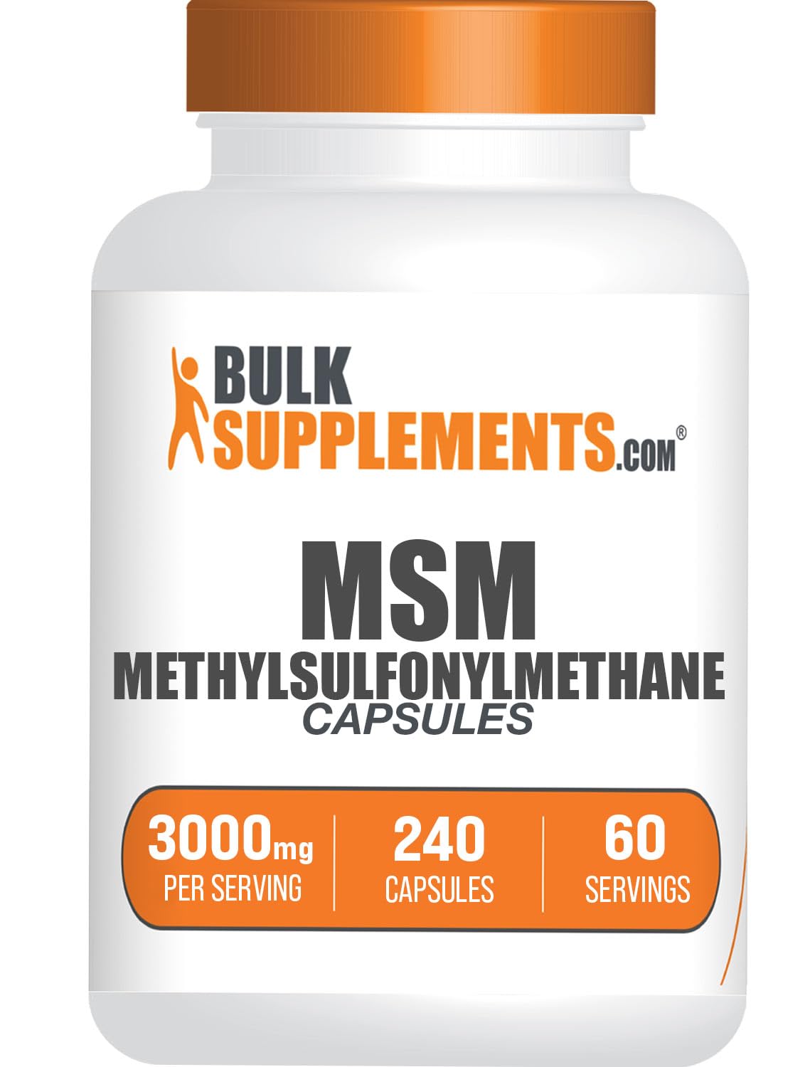 Foto 1 | Suplemento De Msm Bulksupplements.com Msm 3000 Mg 240 Cápsulas - Venta Internacional.