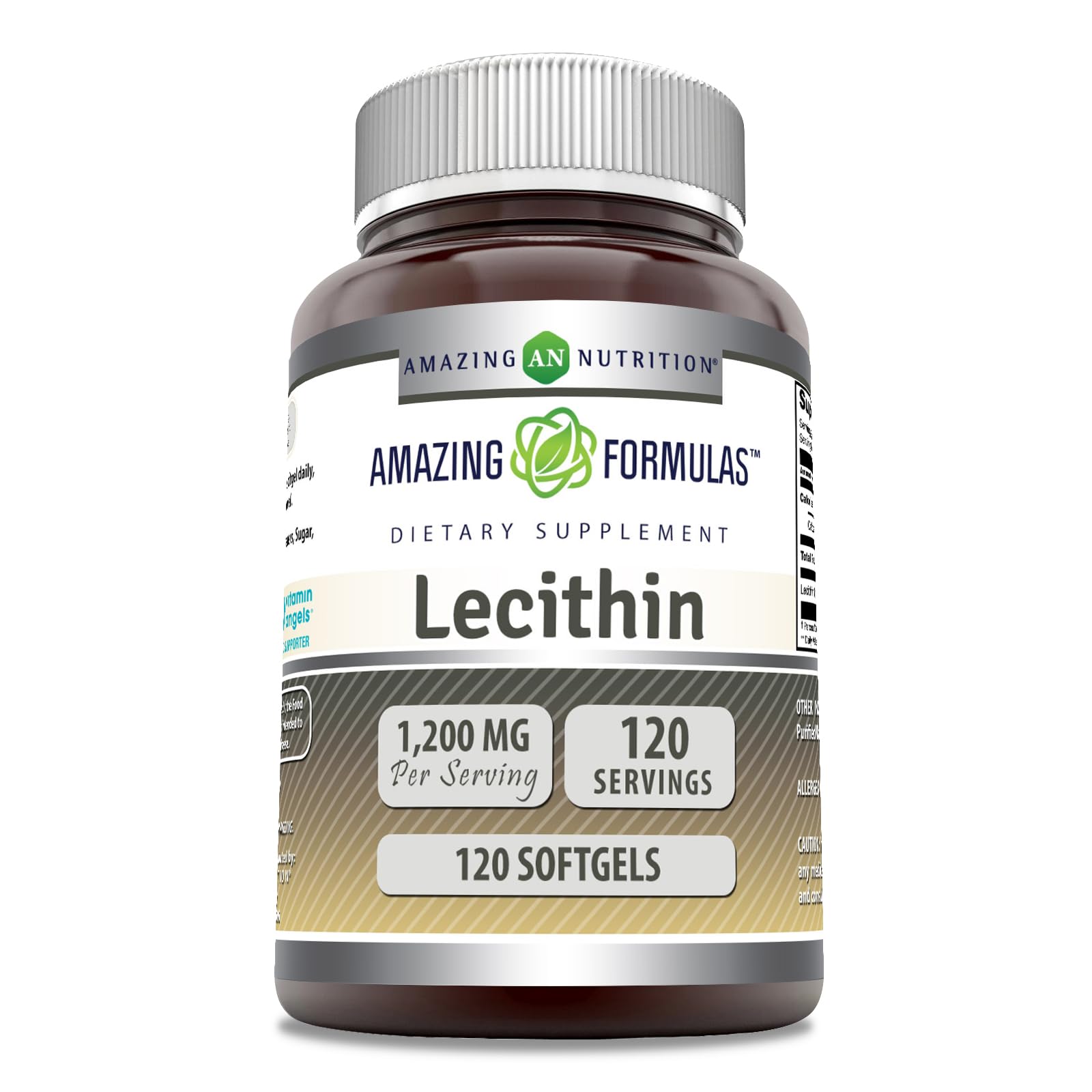 Foto 1 | Suplemento Amazing Formulas: Lecitina, 1200 Mg, Cápsulas Blandas, 120 Unidades - Venta Internacional.