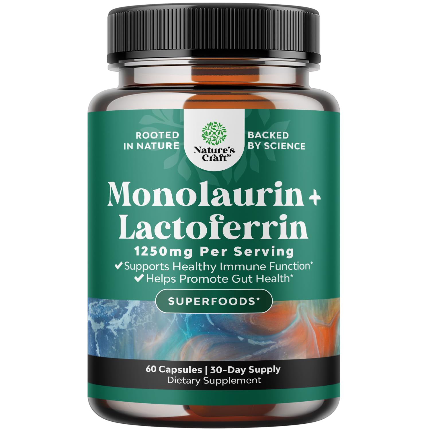 Foto 1 | Suplemento Natures Craft De Lactoferrina Y Monolaurina 250 Mg/1000 Mg - Venta Internacional.