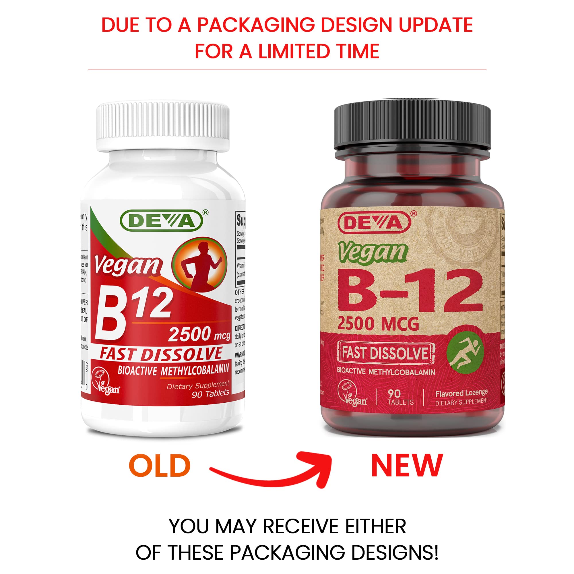 Foto 3 pulgar | Suplemento Deva Nutrition Vegan Sublingual B-12 2500 Mcg 90 Comprimidos - Venta Internacional.