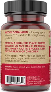 Foto 4 | Suplemento Deva Nutrition Vegan Sublingual B-12 2500 Mcg 90 Comprimidos - Venta Internacional.