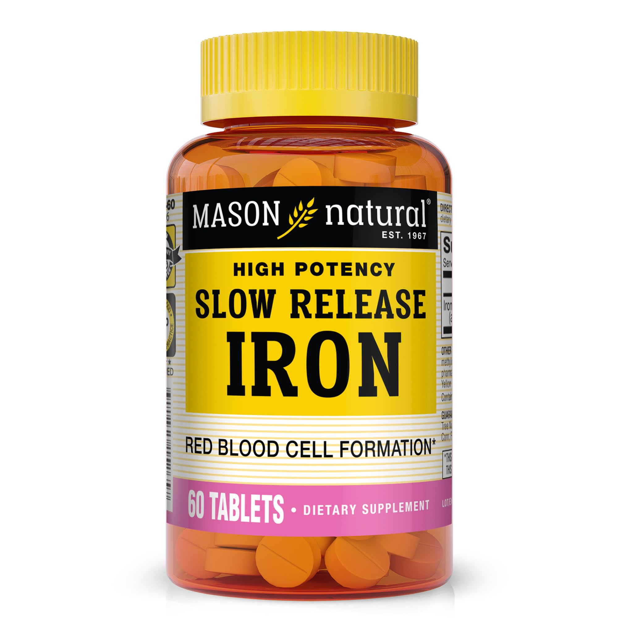 Foto 1 | Suplemento Mason Natural De Hierro De Liberación Lenta, 50 Mg, 180 Tabletas - Venta Internacional.