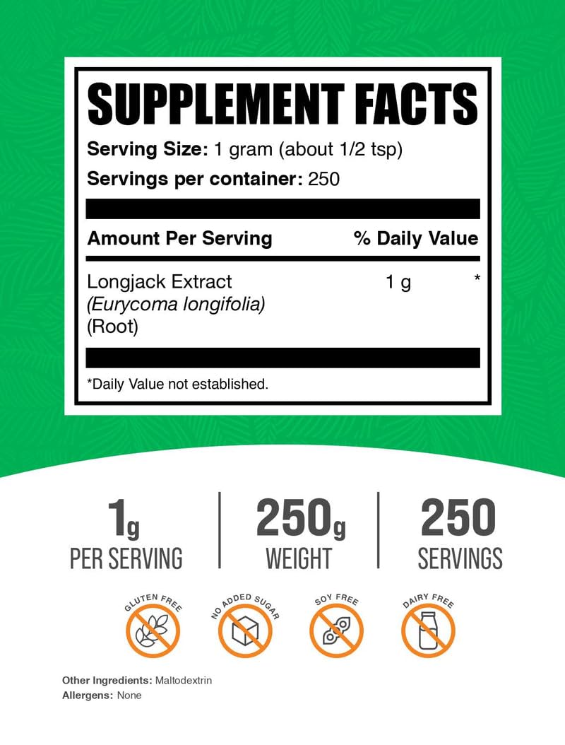 Foto 2 | Suplemento Bulksupplements.com Extracto De Longjack En Polvo 250 G - Venta Internacional.