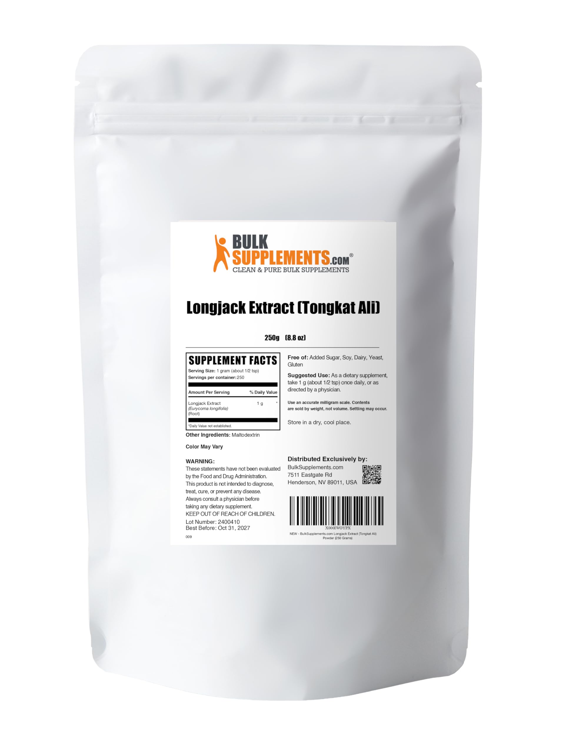 Foto 8 pulgar | Suplemento Bulksupplements.com Extracto De Longjack En Polvo 250 G - Venta Internacional.