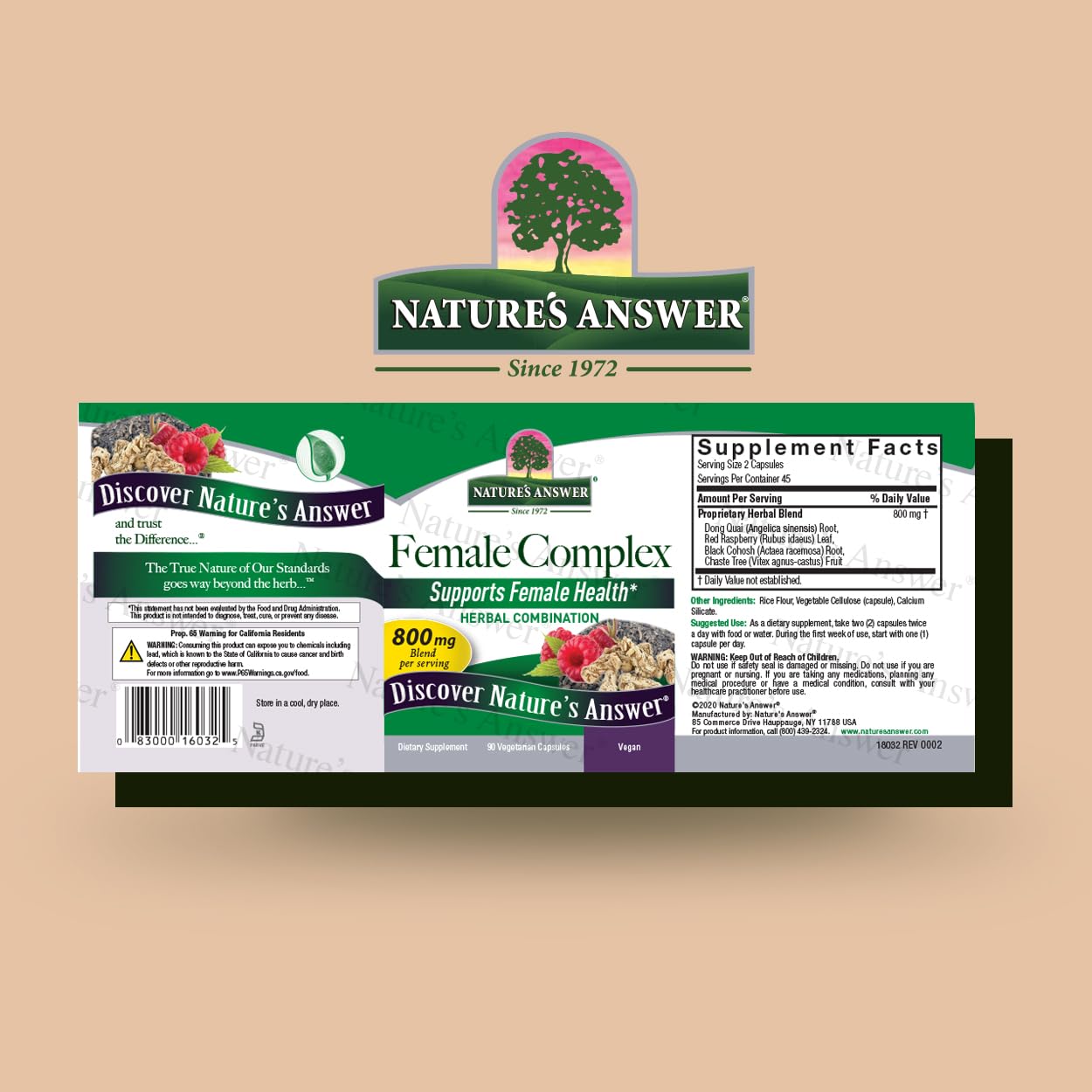 Foto 2 | Suplemento Dietético Nature's Answer Female Complex 90 Cápsulas - Venta Internacional.