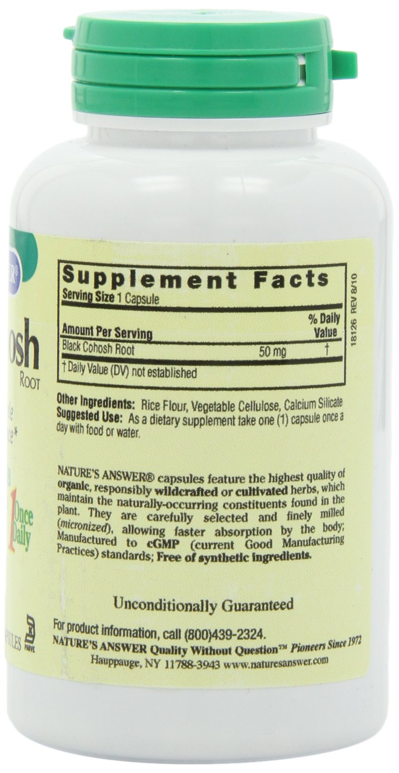 Foto 3 | Suplemento Nature's Answer De Raíz De Cohosh Negro 90 Cápsulas - Venta Internacional.