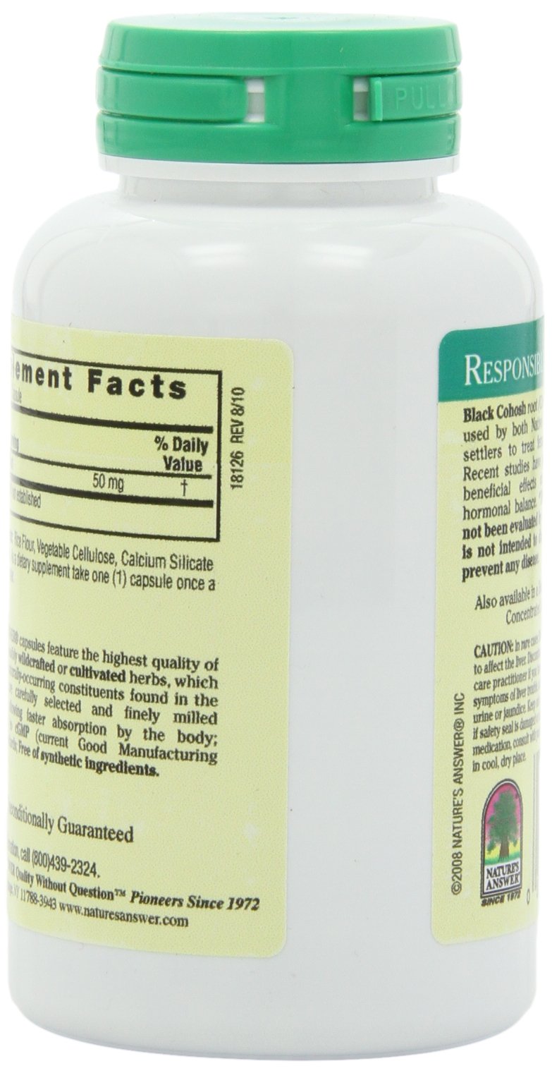 Foto 4 | Suplemento Nature's Answer De Raíz De Cohosh Negro 90 Cápsulas - Venta Internacional.