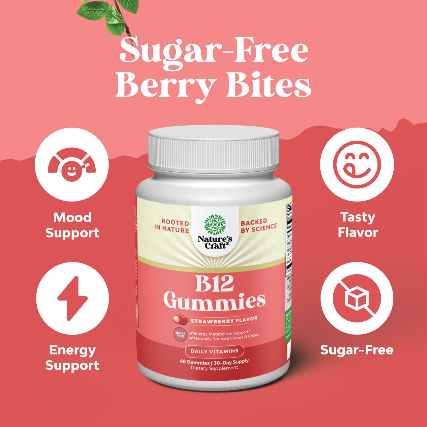 Foto 4 pulgar | Gomitas De Vitamina B12 Natures Craft, 1000 Mcg Para Adultos, 60 Unidades - Venta Internacional.