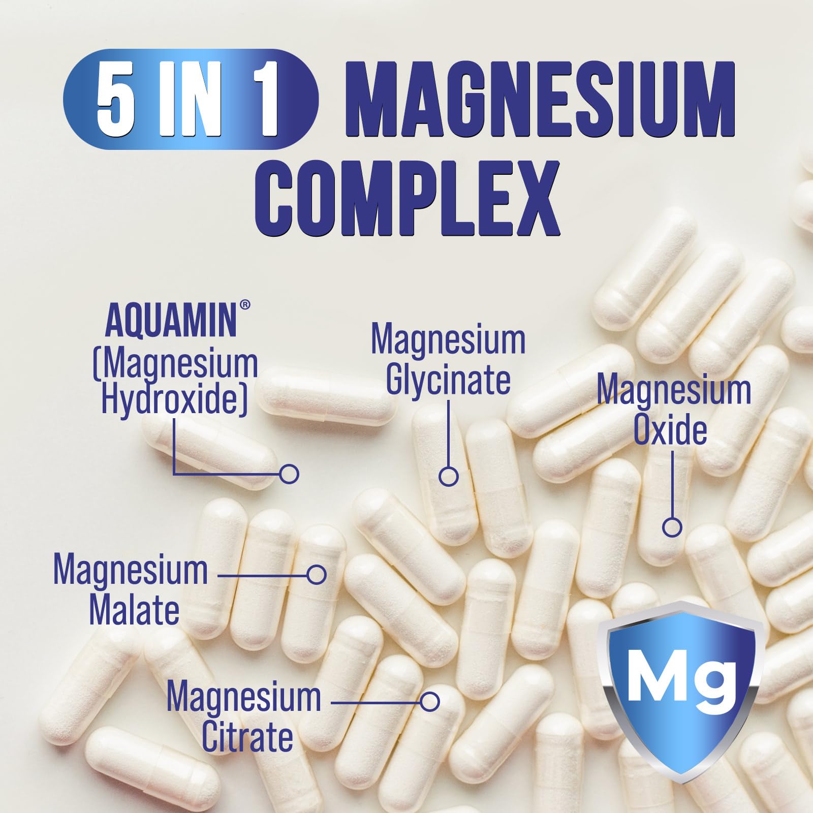 Foto 5 | Suplemento De Citrato De Magnesio En Cápsulas De 500 Mg Con Glicinato 120 - Venta Internacional.