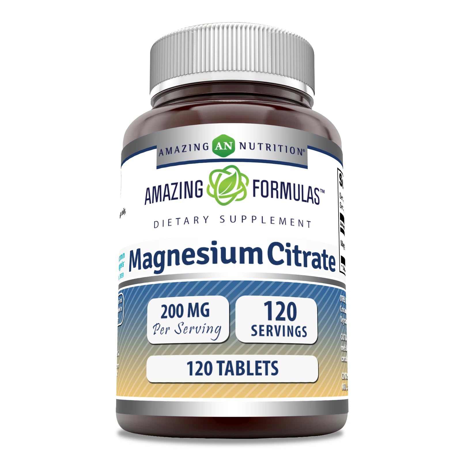 Foto 1 | Suplemento Amazing Formulas De Citrato De Magnesio 200 Mg 120 Comprimidos - Venta Internacional.