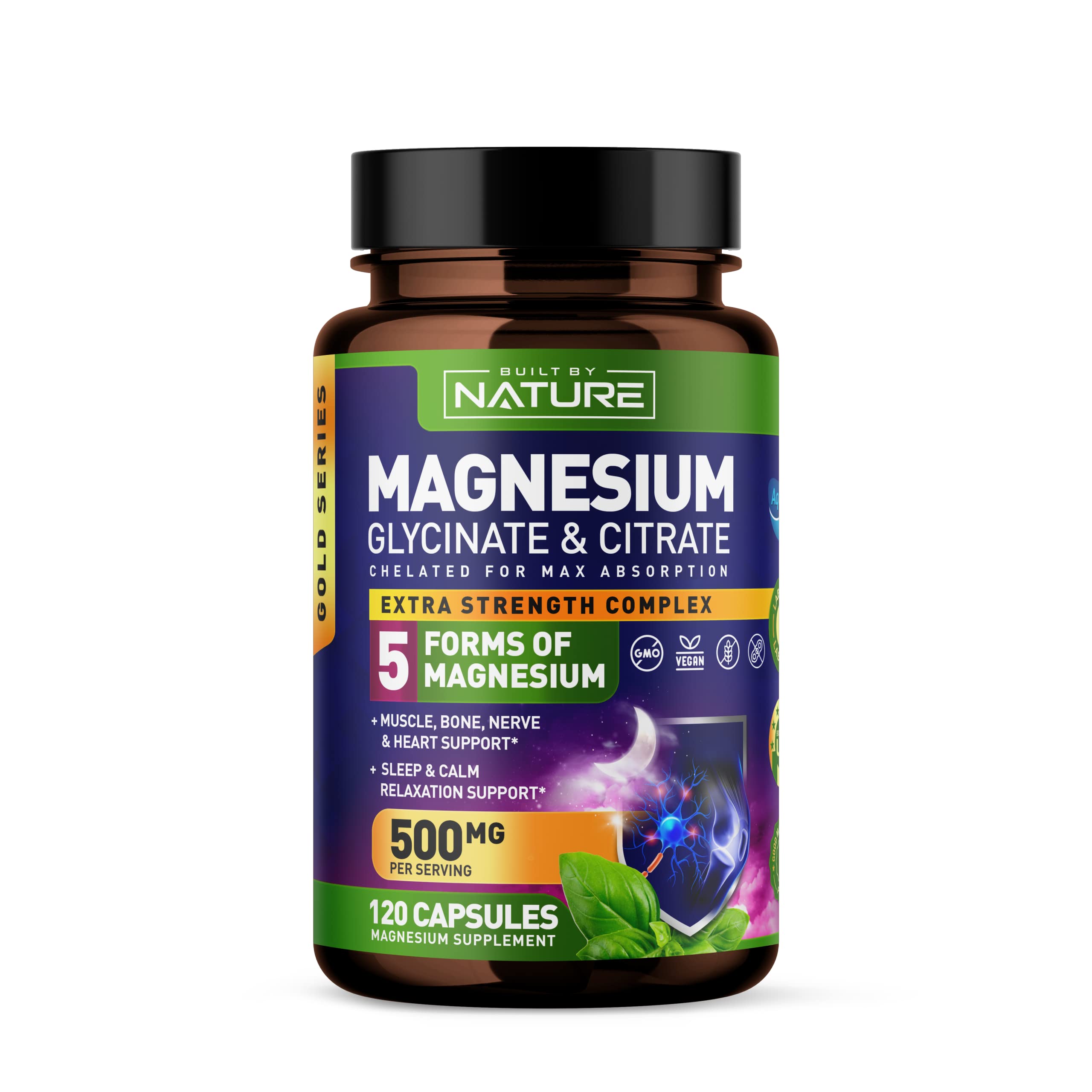 Foto 1 | Suplemento Built By Nature Magnesium Complex 500 Mg 120 Cápsulas - Venta Internacional.