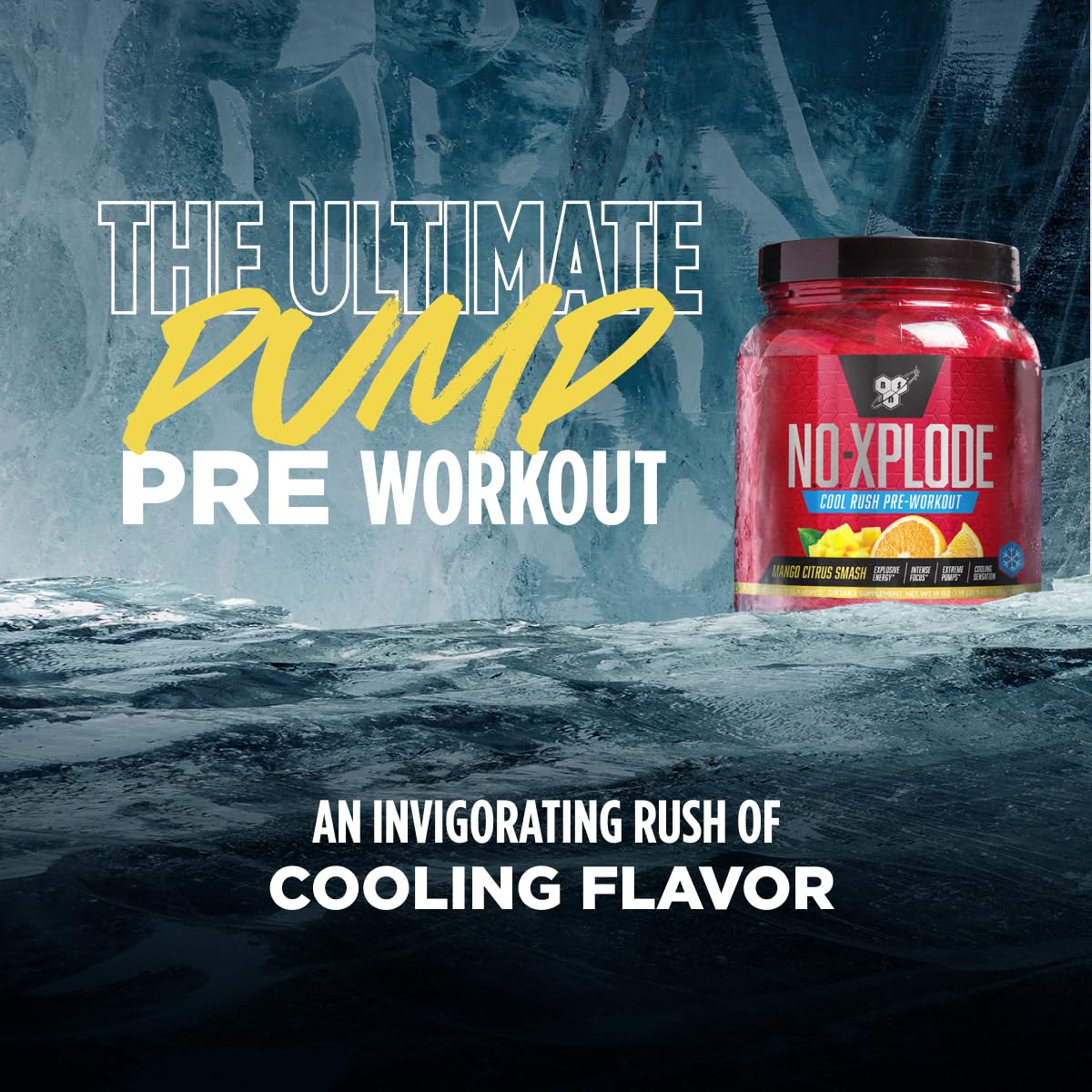 Foto 7 pulgar | Polvo Para Antes Del Entrenamiento Bsn N.o.-xplode Cool Rush Mango 30 Dosis - Venta Internacional.