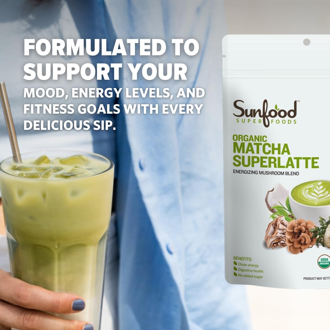 Foto 5 | Bolsa Matcha Superlatte Sunfood Superfoods De 180 Ml - Venta Internacional.