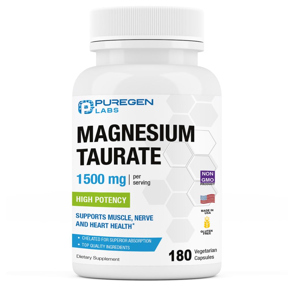 Foto 2 pulgar | Taurato De Magnesio Puregen Labs 1500 Mg Por Porción [alta Potencia De Magnesio Elemental] 180 Cápsu - Venta Intern