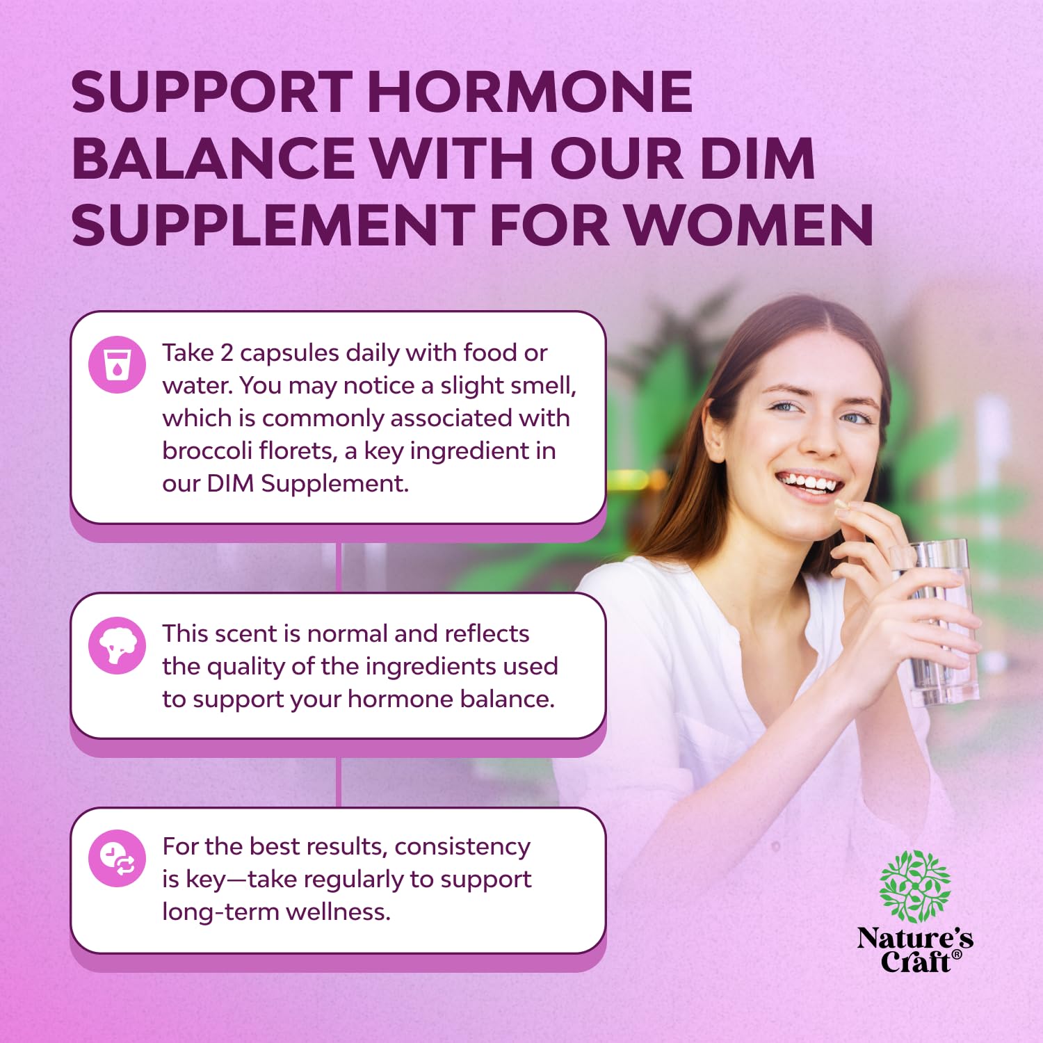 Foto 3 pulgar | Suplemento Natures Craft Dim 300 Mg Hormone Balance Para Mujeres - Venta Internacional.