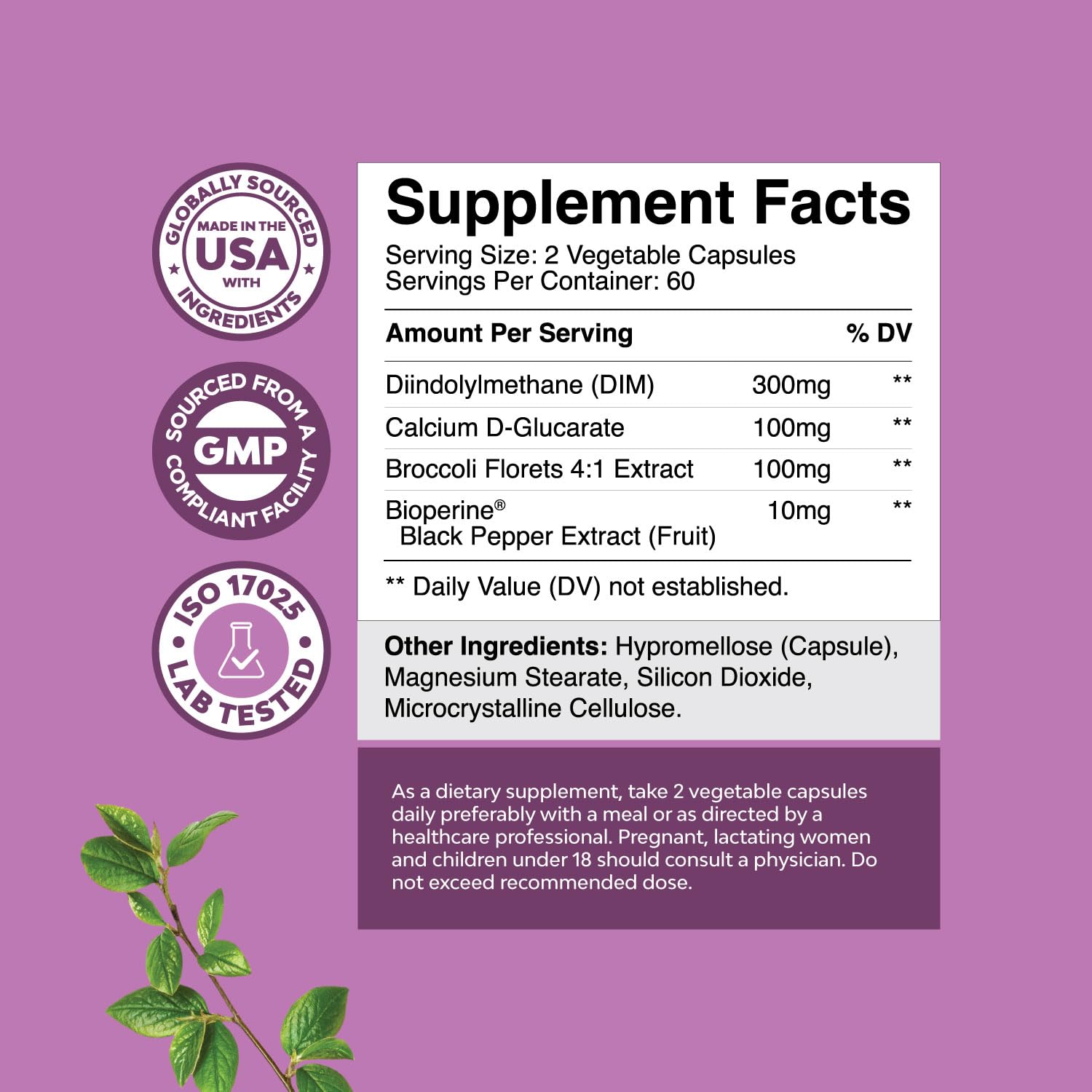 Foto 3 | Suplemento Natures Craft Dim 300 Mg Hormone Balance Para Mujeres - Venta Internacional.