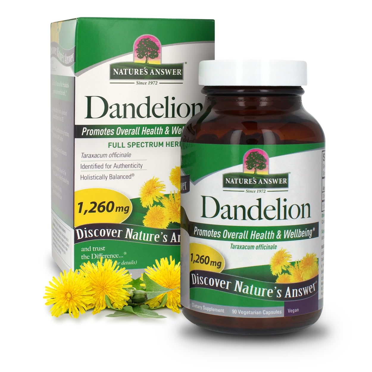 Foto 1 | Suplemento Nature's Answer De Raíz De Diente De León 1260 Mg 90 Cápsulas - Venta Internacional.