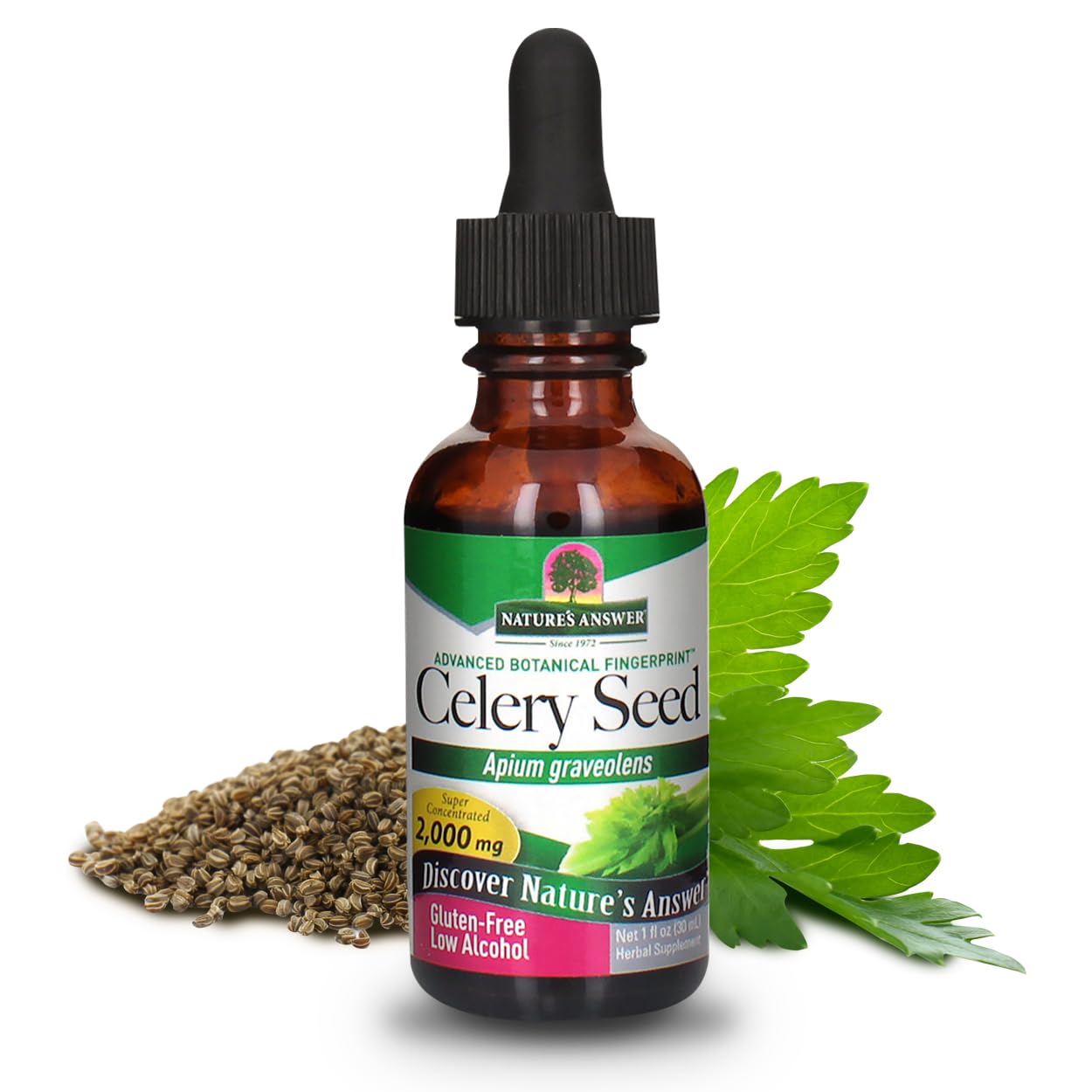 Foto 2 pulgar | Suplemento De Extracto De Semillas De Apio De Nature's Answer, 60 Ml, 2000 Mg - Venta Internacional.