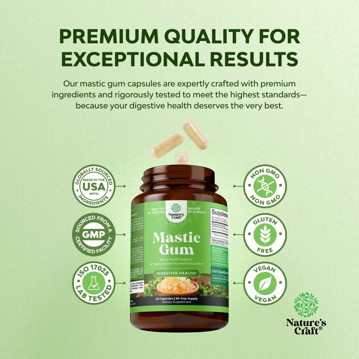 Foto 4 | Cápsulas De Mastica Supplement Natures Craft, 30 Porciones - Venta Internacional.