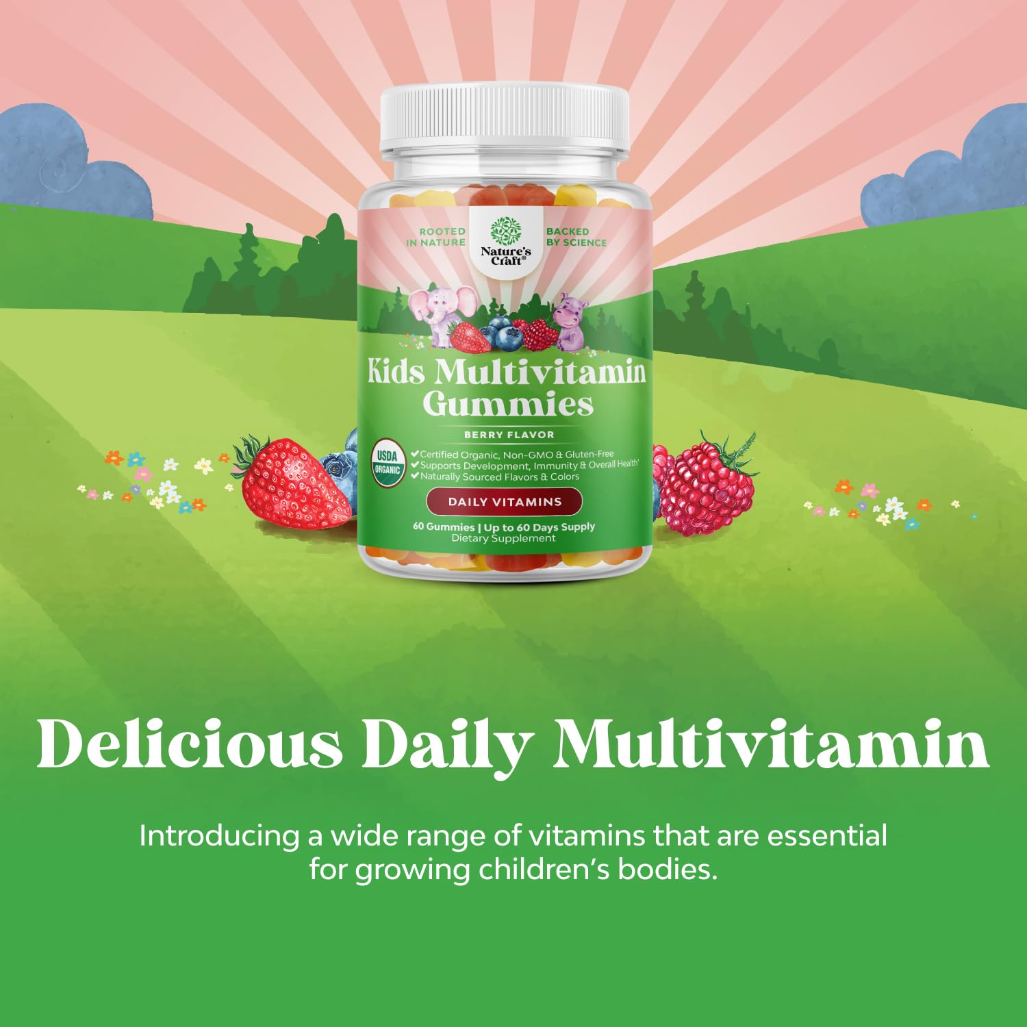 Foto 3 | Gomitas Multivitamínicas Natures Craft Usda Organic Kids, 60 Unidades - Venta Internacional.