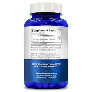 Foto 2 | Cápsulas De 400 Mg De Coq10 | Coenzima Q10 Apta Para Veganos, 400 Mg Por Porción, De Suplemento De U - Venta Intern