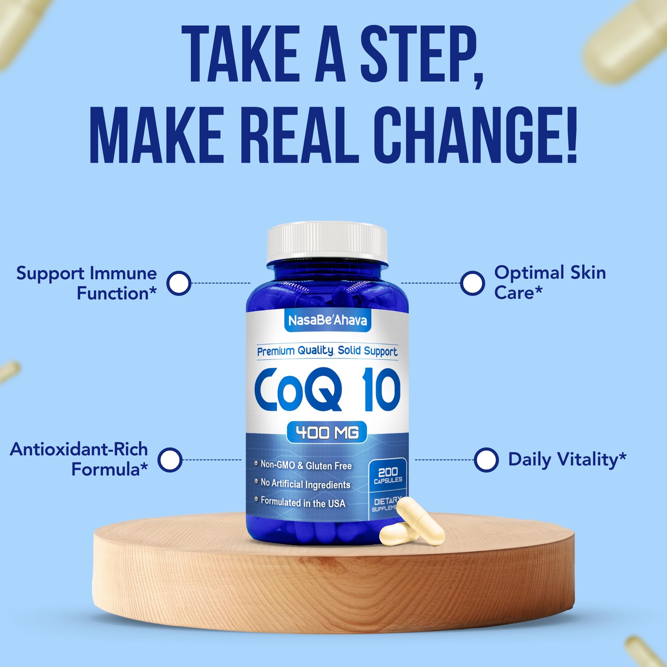 Foto 7 pulgar | Cápsulas De 400 Mg De Coq10 | Coenzima Q10 Apta Para Veganos, 400 Mg Por Porción, De Suplemento De U - Venta Intern