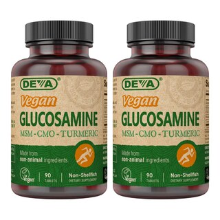 Foto 1 | Suplemento Deva Glucosamina Vegana Msm-cmo Y Cúrcuma 90 Comprimidos - Venta Internacional.