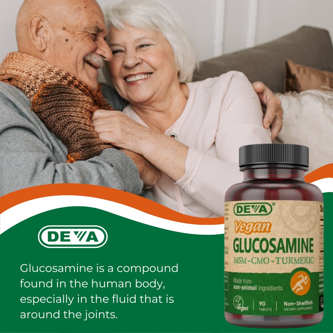 Foto 6 | Suplemento Deva Glucosamina Vegana Msm-cmo Y Cúrcuma 90 Comprimidos - Venta Internacional.
