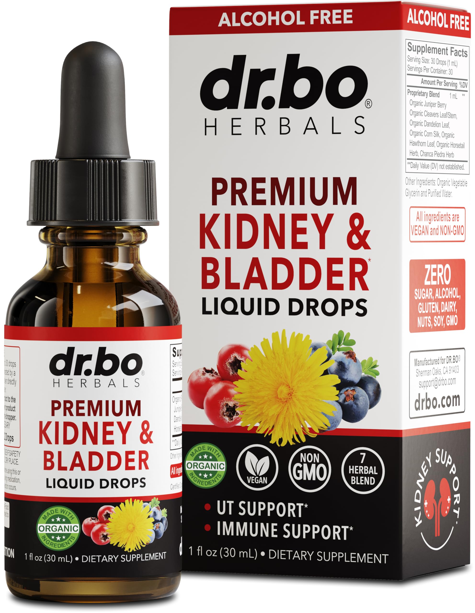 Foto 1 | Suplemento Dr. Bo Kidney Support Bladder Health 30 Ml - Venta Internacional.