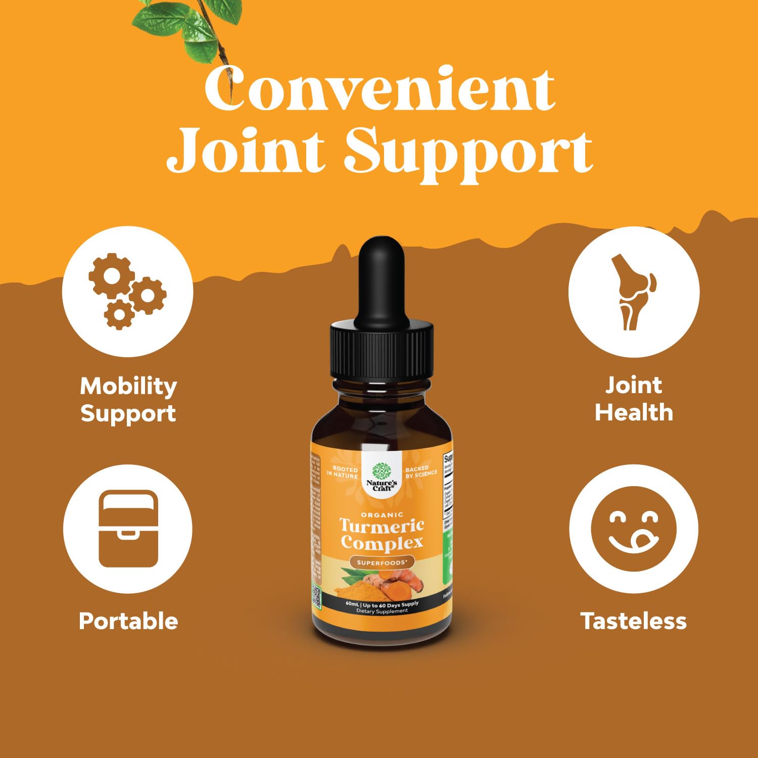 Foto 5 pulgar | Líquido De Cúrcuma Orgánica Supplement Natures Craft, 60 Ml (2 Oz) - Venta Internacional.