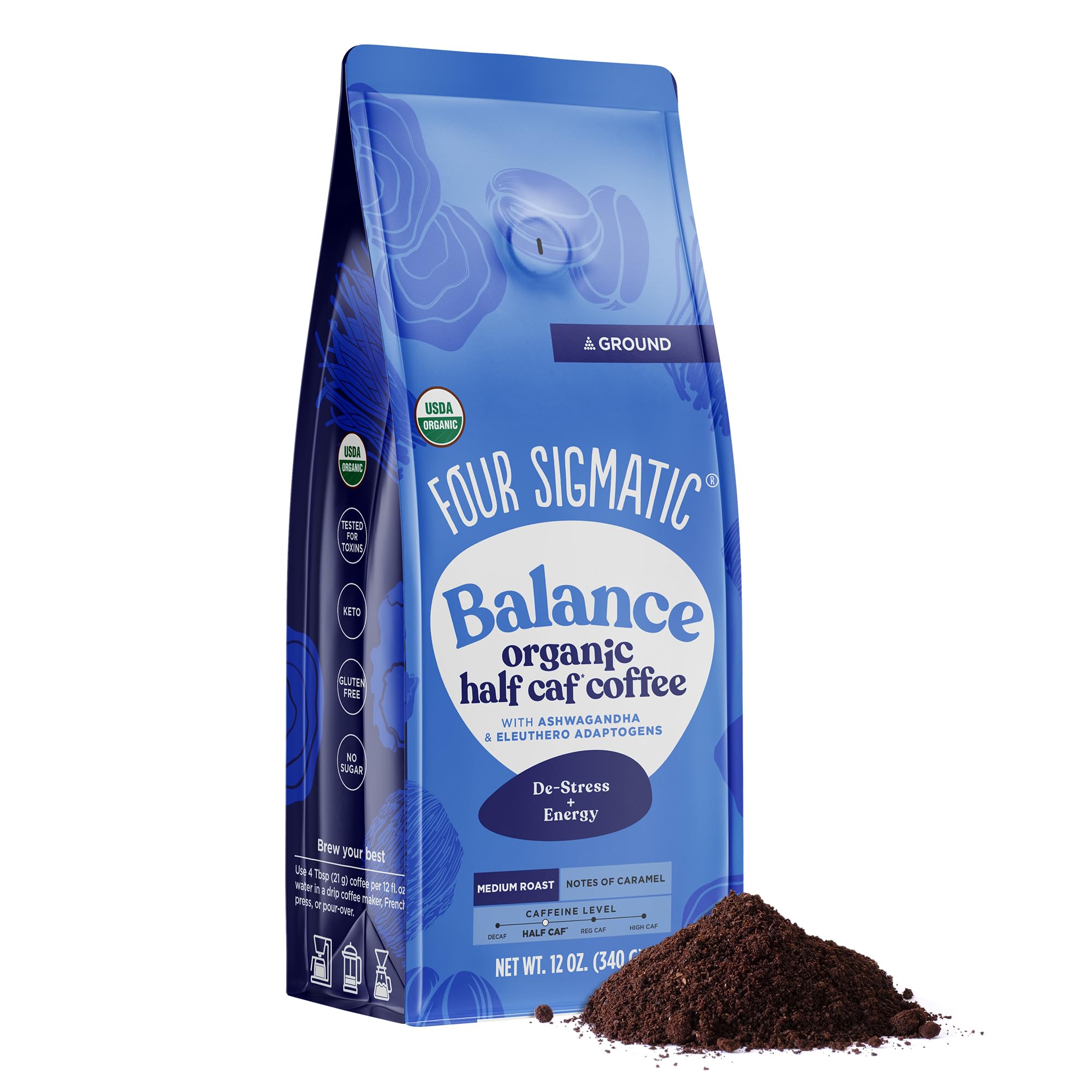 Foto 2 pulgar | Café Molido Four Sigmatic Organic Balance Adaptógeno 350 Ml - Venta Internacional.