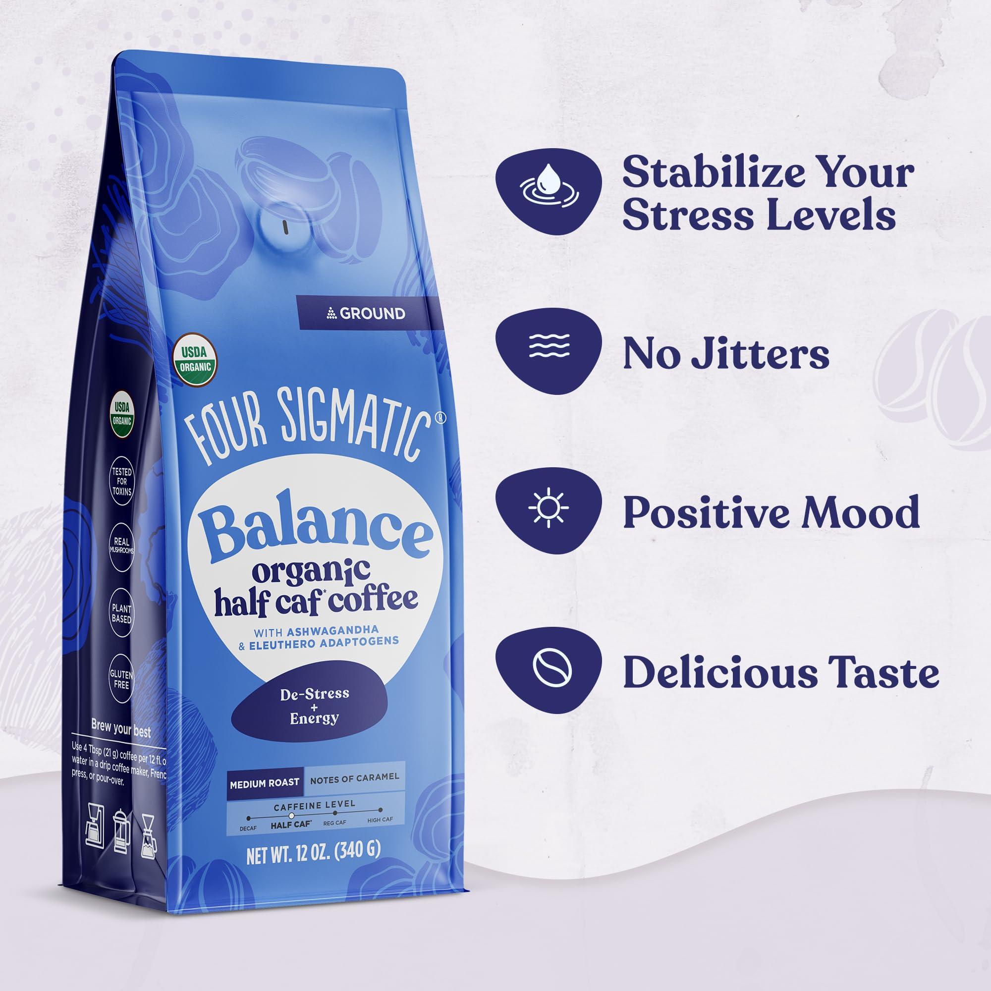 Foto 2 | Café Molido Four Sigmatic Organic Balance Adaptógeno 350 Ml - Venta Internacional.