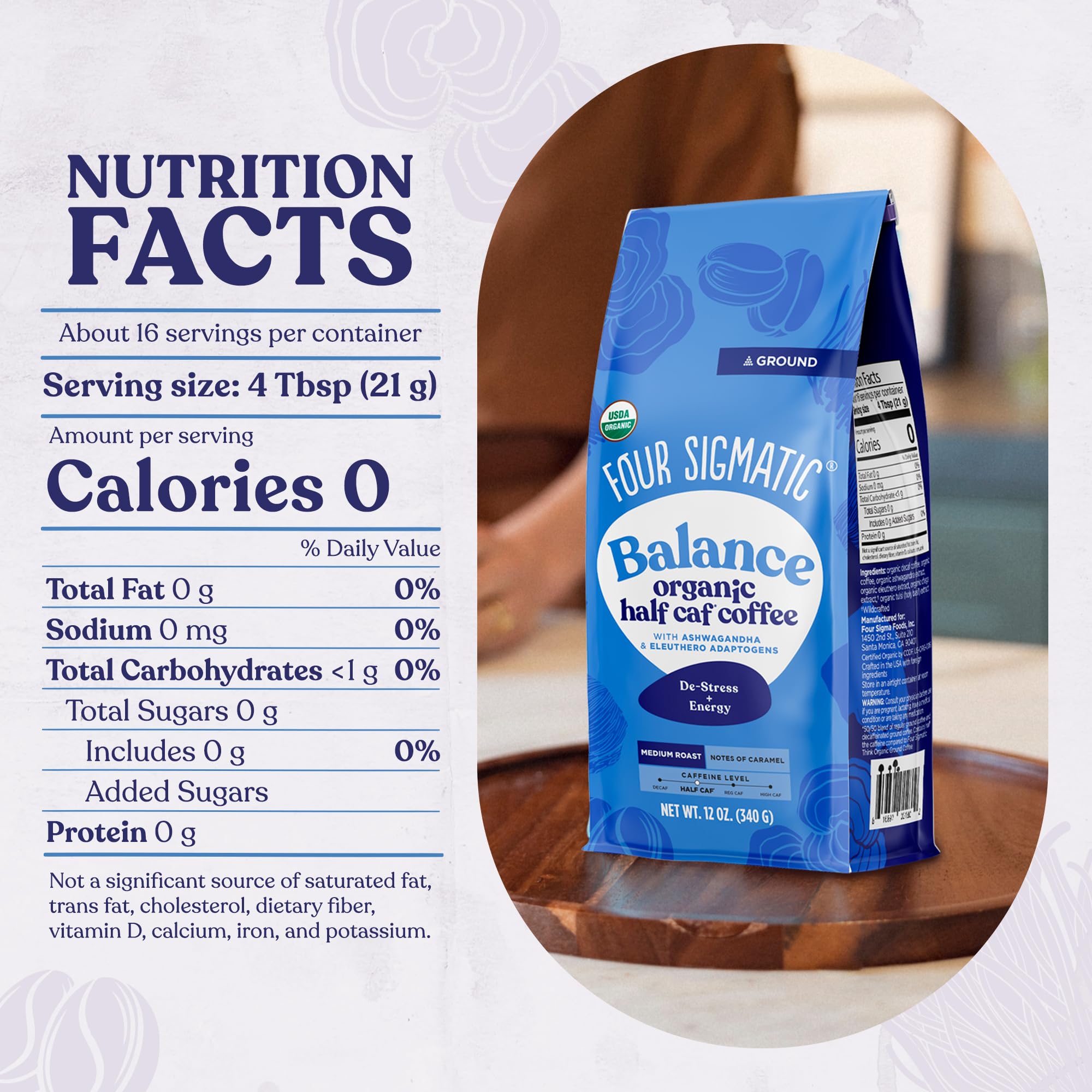 Foto 4 | Café Molido Four Sigmatic Organic Balance Adaptógeno 350 Ml - Venta Internacional.