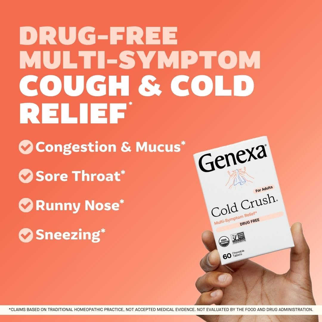 Foto 2 | Remedio Homeopático Genexa Cold Crush 60 Comprimidos Masticables - Venta Internacional.