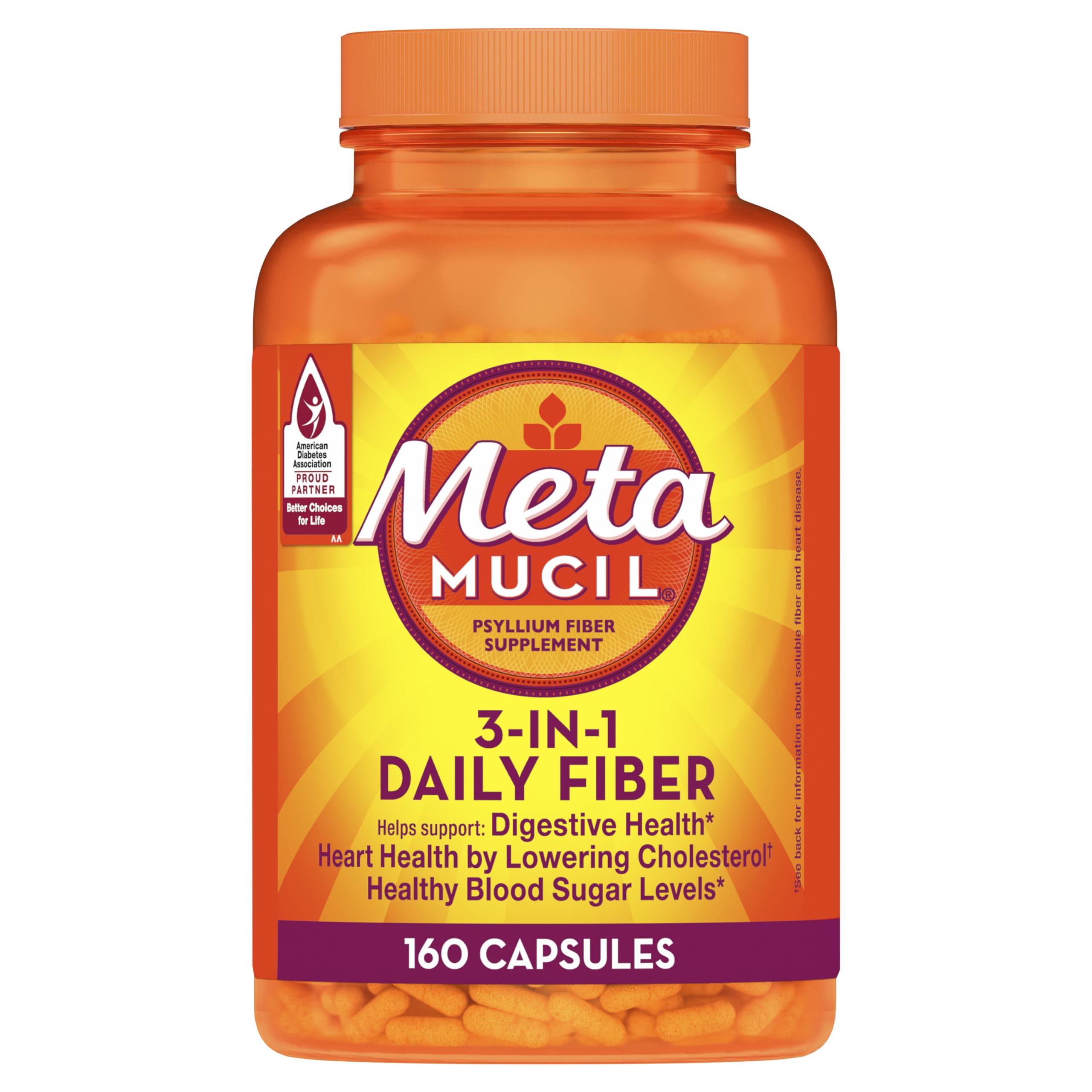 Foto 2 pulgar | Suplemento De Fibra Metamucil Psyllium Husk 3 En 1, Digestivo, 160 Unidades - Venta Internacional.