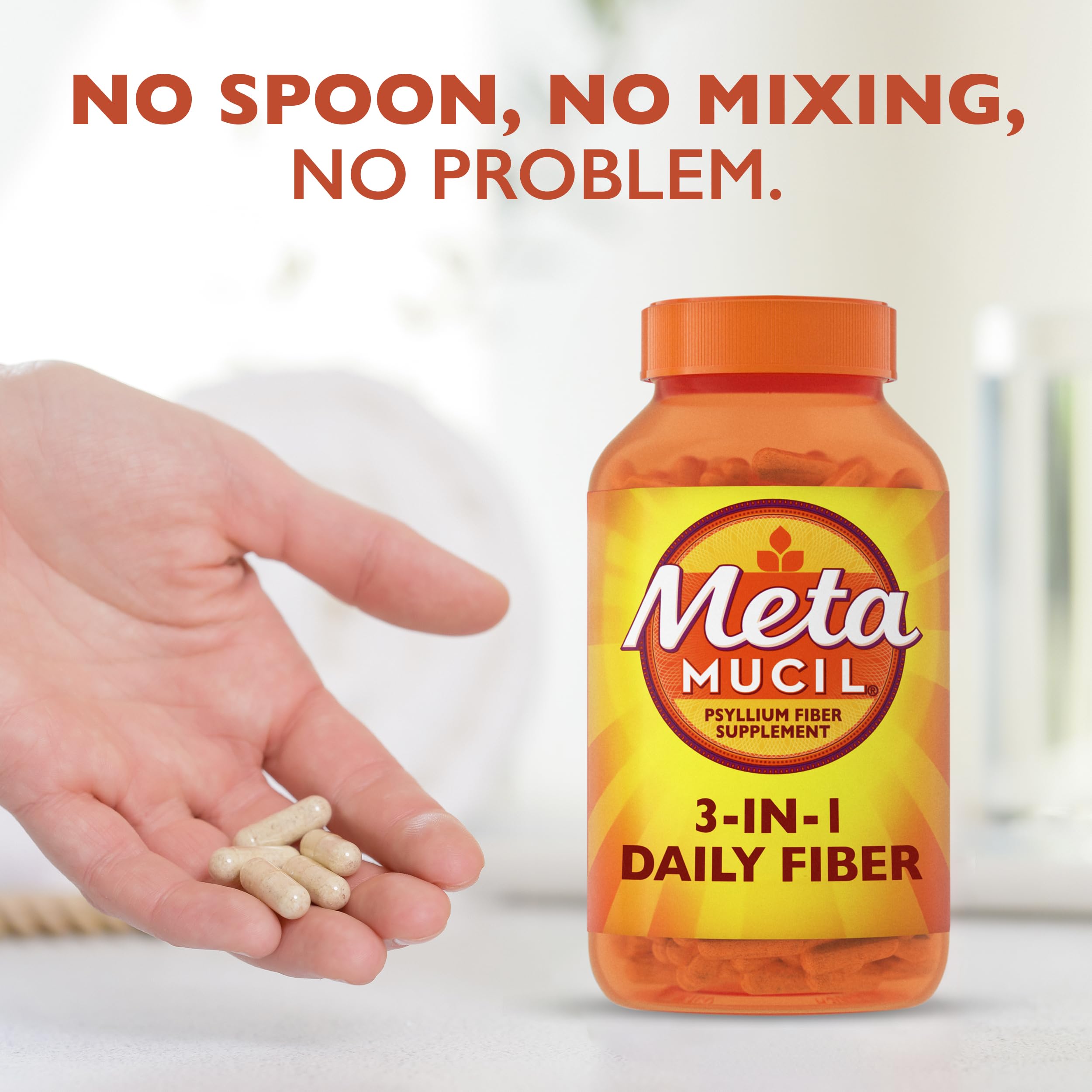 Foto 5 pulgar | Suplemento De Fibra Metamucil Psyllium Husk 3 En 1, Digestivo, 160 Unidades - Venta Internacional.