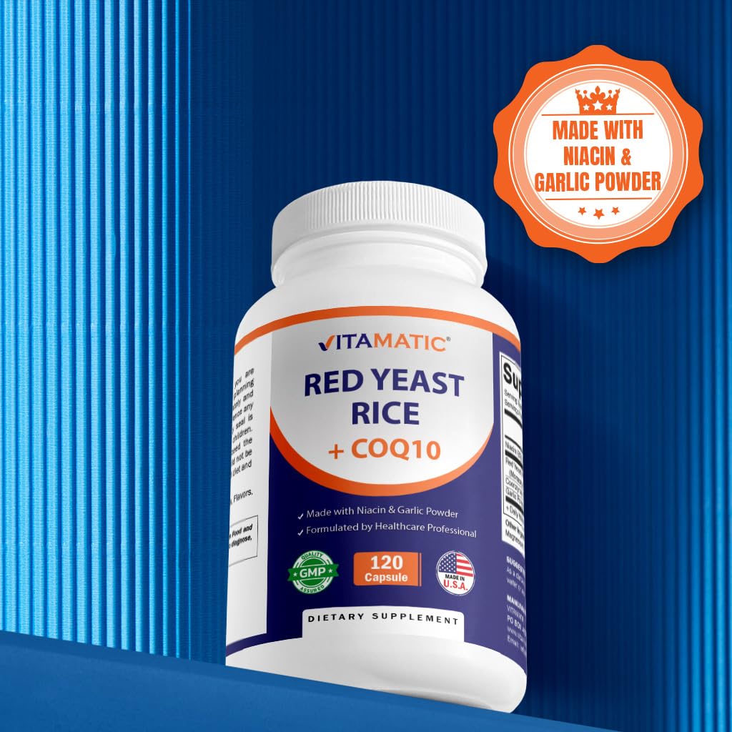 Foto 4 | Suplemento Vitamático De Levadura Roja De Arroz De 1200 Mg Con 100 Mg De Coq10 - Venta Internacional.