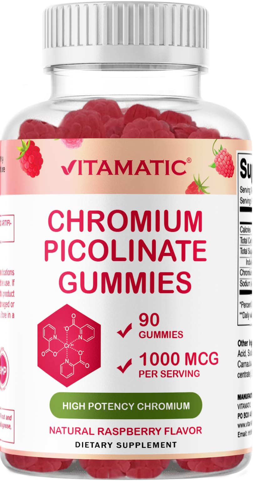 Foto 8 pulgar | Suplemento Vitamático De Picolinato De Cromo 1000 Mcg 90 Gomitas - Venta Internacional.