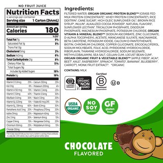 Foto 2 | Batido Nutricional De Proteínas Orgain Orgain Organic Kids Chocolate 244 Ml - Venta Internacional.