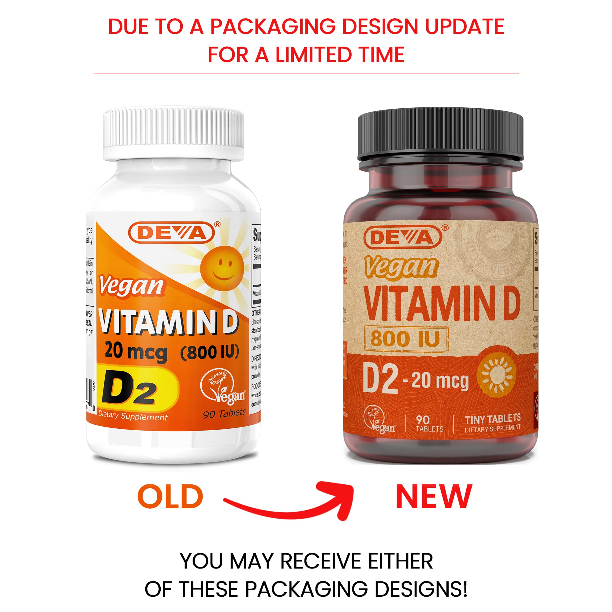 Foto 2 | Suplemento Deva Vegan Vitamina D2 800 Ui 90 Comprimidos - Venta Internacional.