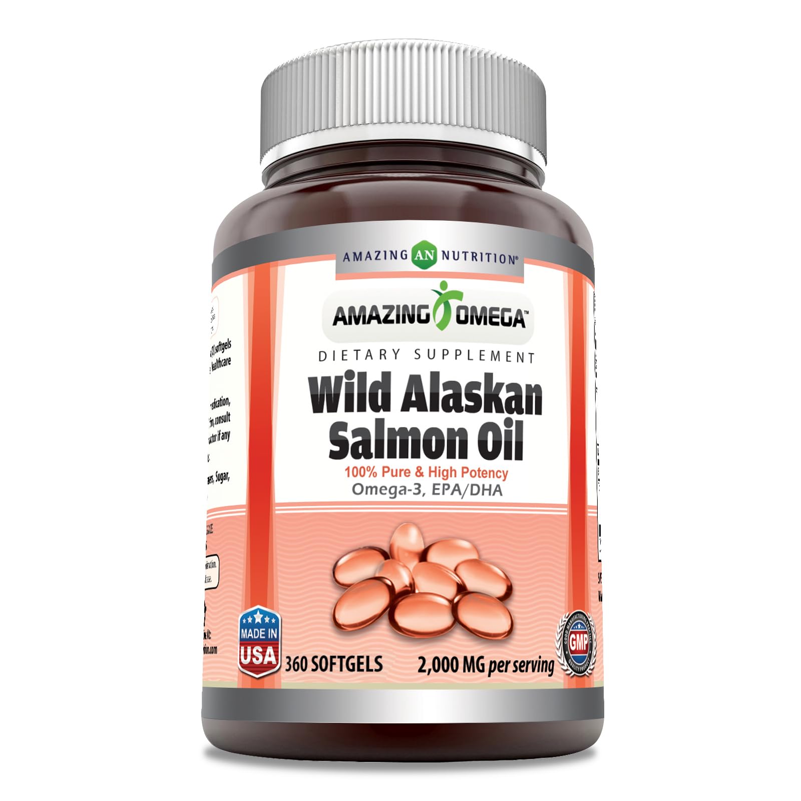 Foto 2 pulgar | Suplemento Amazing Omega Wild Alaskan Salmon Oil 2000 Mg - Venta Internacional.