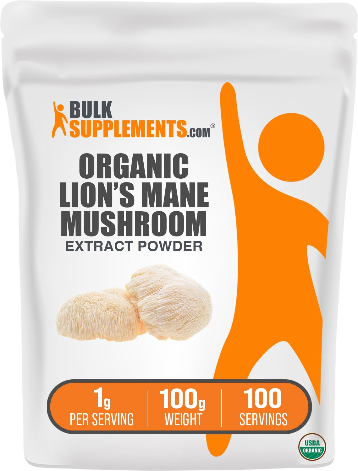 Foto 2 pulgar | Suplemento Bulksupplements.com Organic Lion's Mane 100g - Venta Internacional.