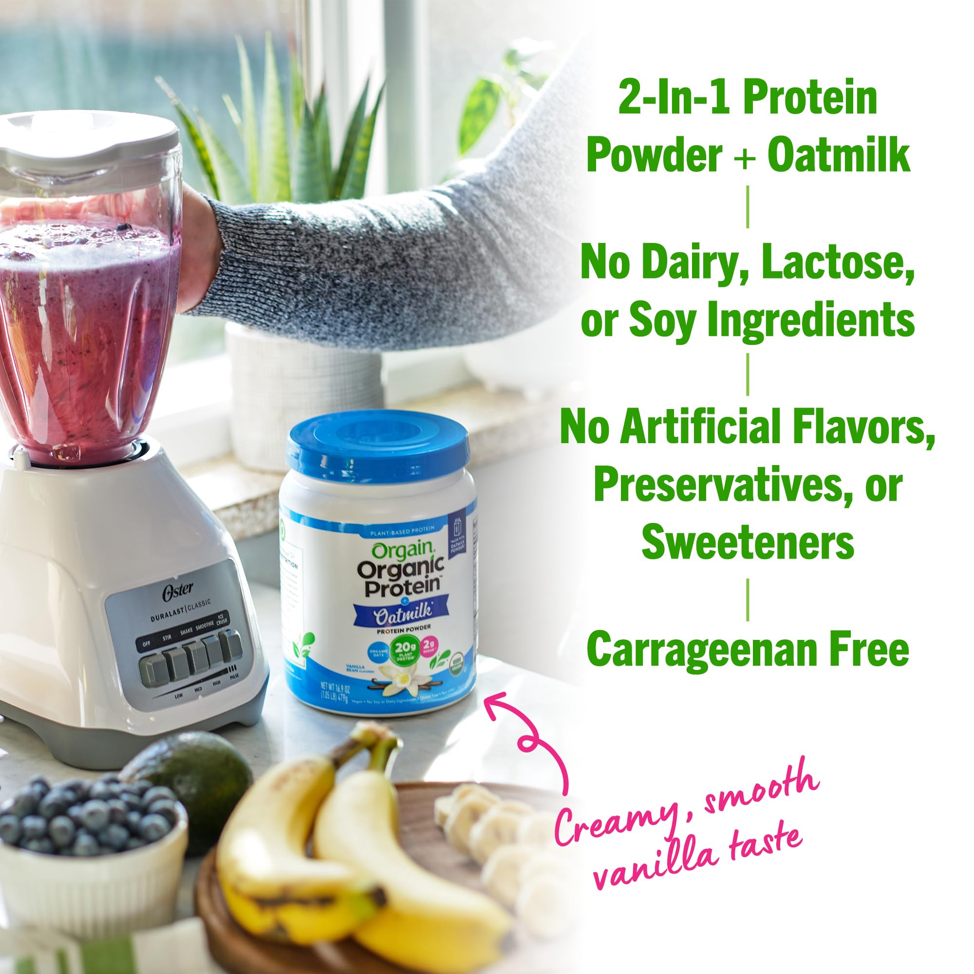 Foto 6 pulgar | Proteína En Polvo Orgain Orgain, Vainilla Vegana, 476 Ml, 20 G - Venta Internacional.