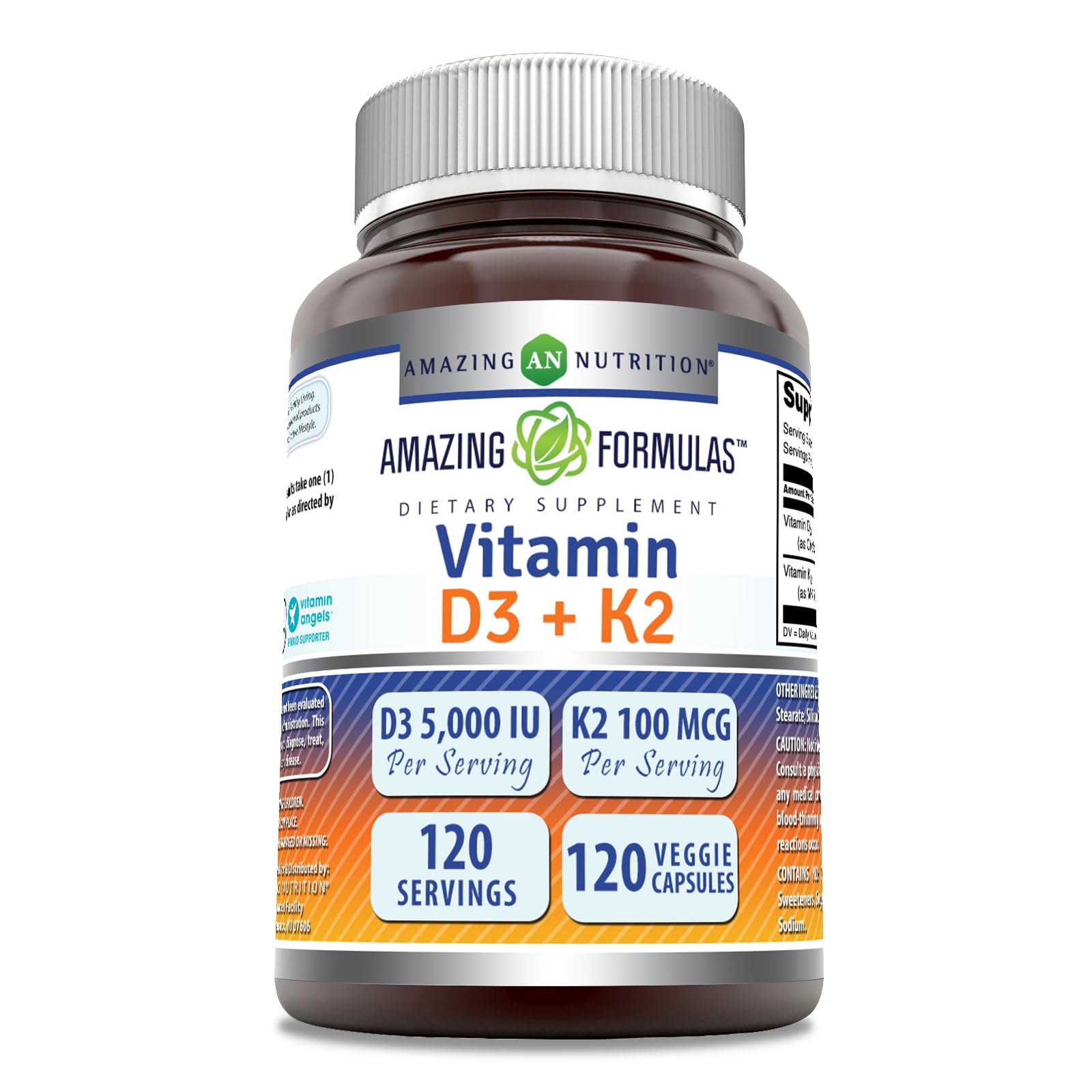 Foto 2 pulgar | Complemente La Vitamina D3 De Amazing Formulas De 5000 Ui Con Vitamina K2 - Venta Internacional.