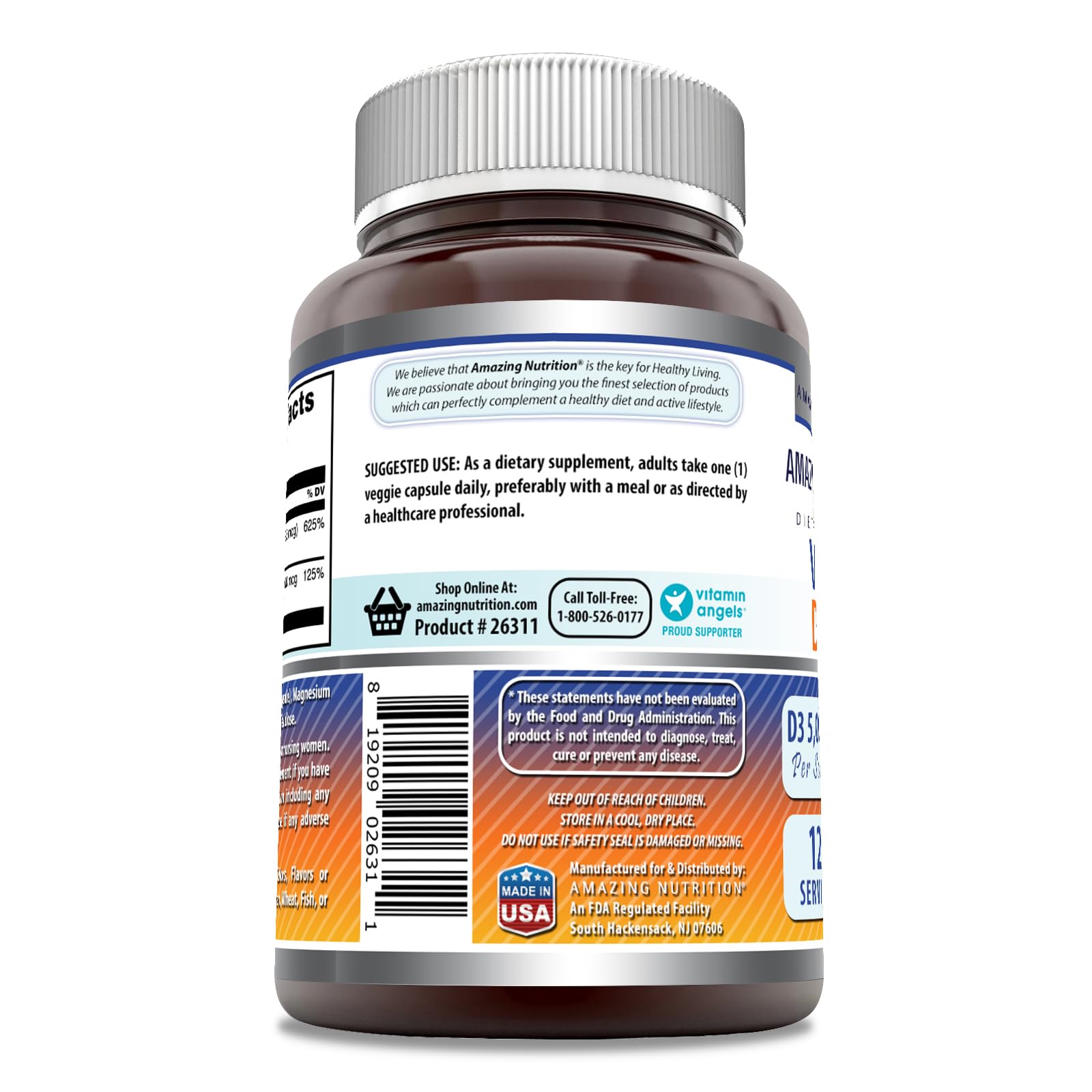 Foto 4 pulgar | Complemente La Vitamina D3 De Amazing Formulas De 5000 Ui Con Vitamina K2 - Venta Internacional.