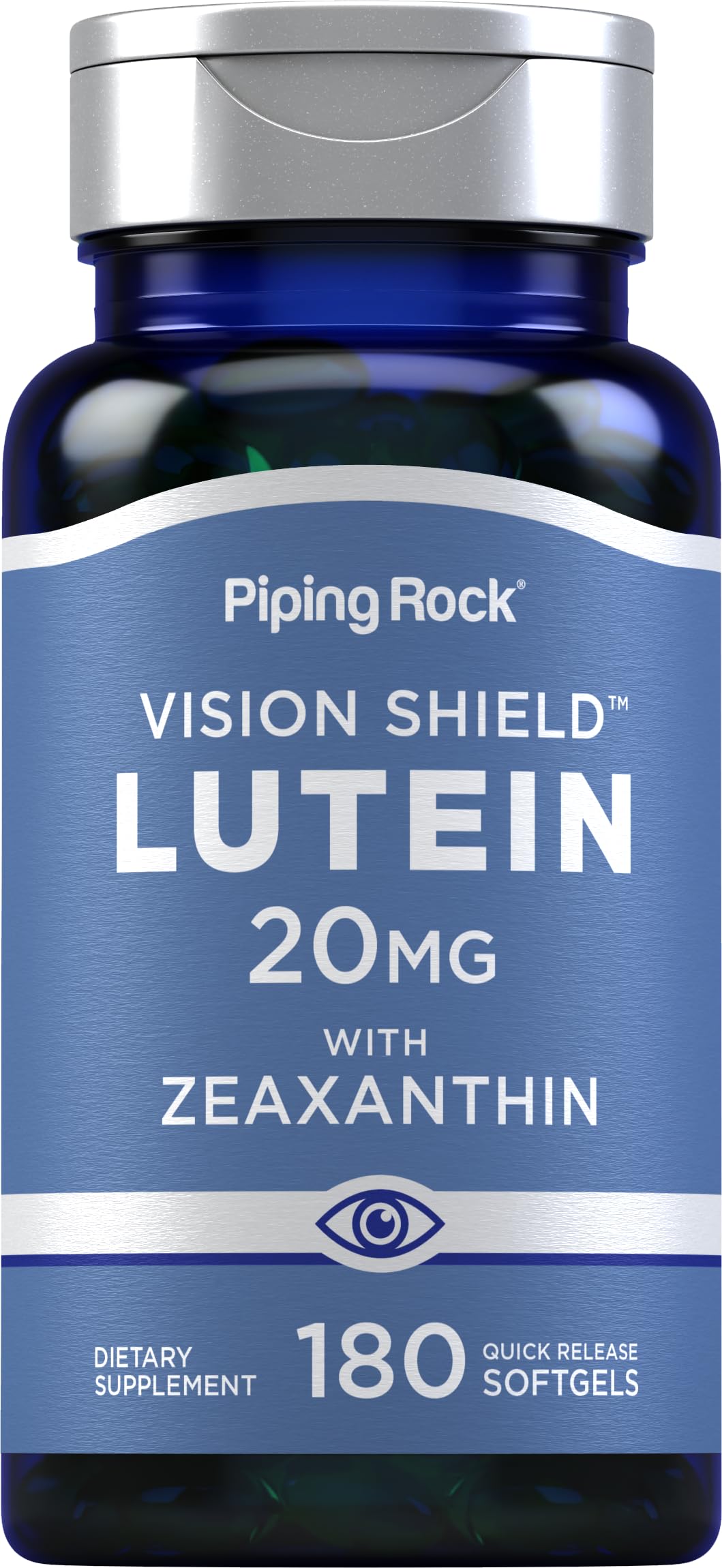 Foto 1 | Suplemento De Luteína Y Zeaxantina Piping Rock | 20 Mg | 180 Cápsulas Blandas | Eye Vision Shield A  - Venta Intern