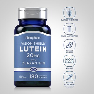 Foto 3 | Suplemento De Luteína Y Zeaxantina Piping Rock | 20 Mg | 180 Cápsulas Blandas | Eye Vision Shield A - Venta Intern