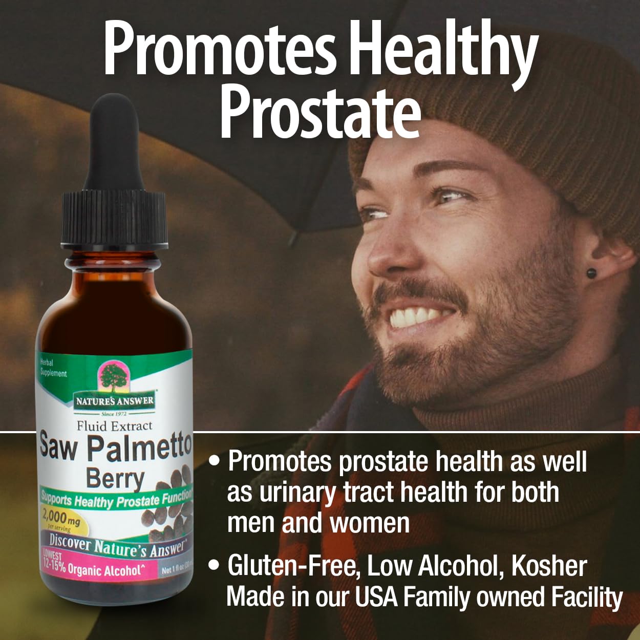 Foto 4 pulgar | Suplemento Herbal Nature's Answer Saw Palmetto 30 Ml - Venta Internacional.