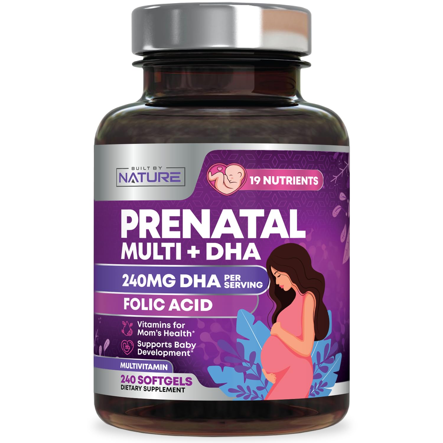Foto 1 | Vitaminas Prenatales Elaboradas Por La Naturaleza Con Dha Y Ácido Fólico 240 Sof - Venta Internacional.